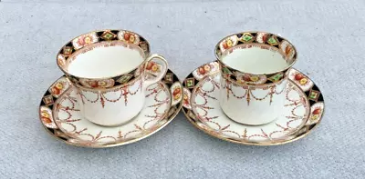 Buy 2 Vintage Edwardian IMARI Standard China Cup & Saucers • 5£