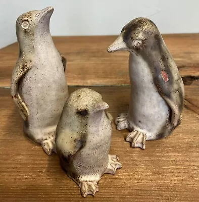 Buy Vintage Stoneware Studio Pottery Delightful Family Of Penguins By Peter Brown • 17.99£