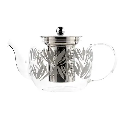 Buy Scandi Home 1L Borosilicate Glass 4 Cup Teapot With Stainless Steel Infuser • 23.24£