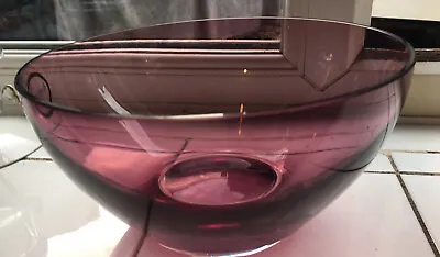 Buy Amethyst Purple Glass Bowl ,hand Made 19cm W X 10cm D • 15£