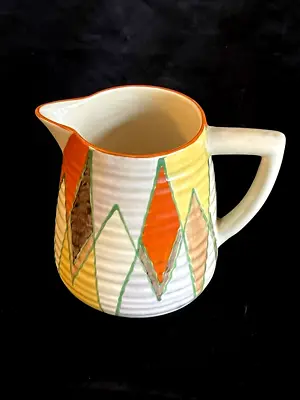 Buy CLARICE CLIFF BIZARRE  SUNGOLD  JUG ART DECO 1930's HAND PAINTED • 299.99£