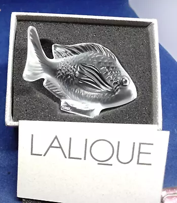 Buy Lalique Imposing Crystal Damsel Fish  Art Crystal Glass Sculpture.  New Boxed • 225£
