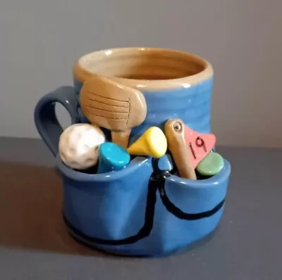 Buy Vintage Pretty Ugly Studio Pottery Novelty GOLF Mug - Made In Wales - Stamped • 9.99£