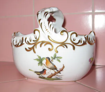 Buy Vintage Herend China Basket With Handle Rothschild Bird Hand Painted Hungary  • 90.09£
