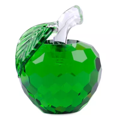 Buy Vintage 3D Apples Figurines Glass Crystal Paperweight Wedding Ornament Gift • 10.26£