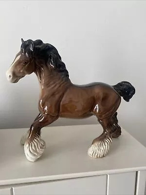 Buy Vintage Large Beswick Cantering Shire Cart Horse A/F • 6.99£