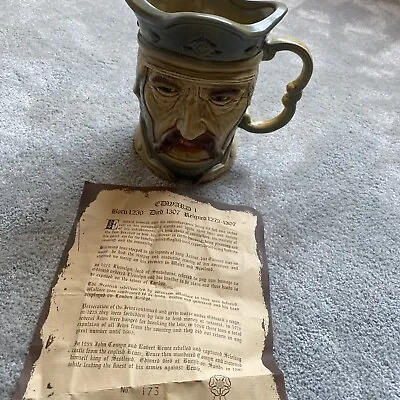 Buy Kingston Pottery King Edward I Toby Jug With Certificate • 25£