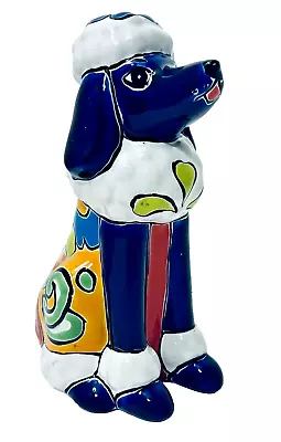 Buy Mexican Talavera Poodle Figure Dog Animal Pottery Folk Art 9  • 43.33£