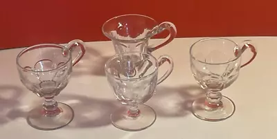 Buy 19th Century Victorian Custard Cups Jelly Glass Set Of 4, Vintage • 32.99£