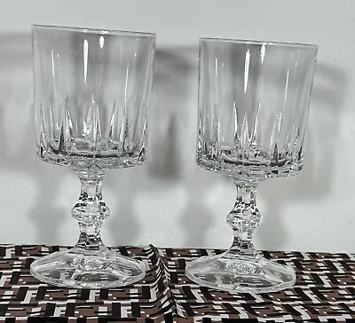 Buy Set Of 2 Vintage Lifestyle Crystal Goblets Made In Italy • 11.48£