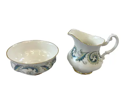 Buy Royal Standard Sugar Bowl And Cream Milk Jug Set Bone China Garland Pattern • 9.99£