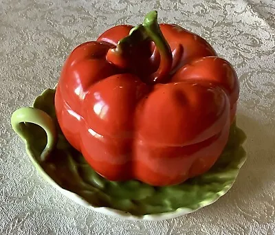 Buy VINTAGE ROYAL BAYREUTH Covered Tomato Dish - Bavarian porcelain • 22.63£