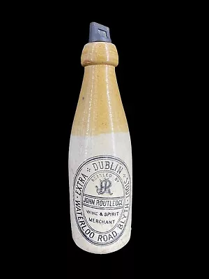 Buy Antique Victorian John Routledge Stoneware Wine Spirit Bottle • 38.41£