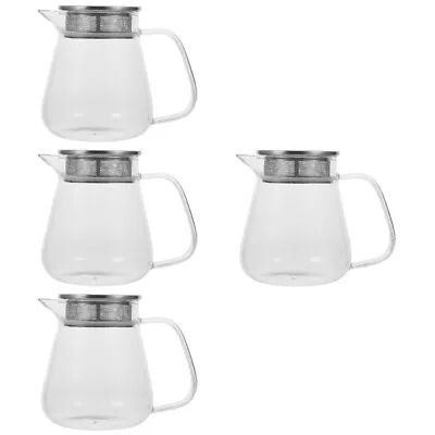Buy  4 PCS Glass Teapot Stainless Steel Make Loose Leaf Chinese Cups • 50.45£