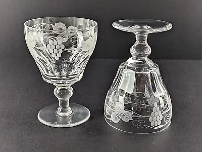 Buy Pair Of Stuart Crystal Audley (Fruiting Vine) Sherry Wine Drinking Glasses 4  • 14.99£