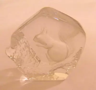 Buy Mats Jonasson Squirrel Glass Paperweight Signed • 11.95£