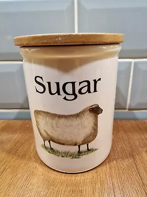 Buy Vintage English Pottery Cloverleaf Sheep Kitchen Sugar Jar Earthenware With Lid • 15£