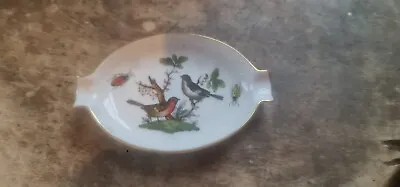 Buy Vintage Herend Rothschild China Birds And Insect Oval Ashtry/ Trinket Dish • 20£