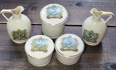 Buy Set Of Gemma Crested China Souvenir Miniature Pots & Jugs Newbiggin By The Sea • 12£