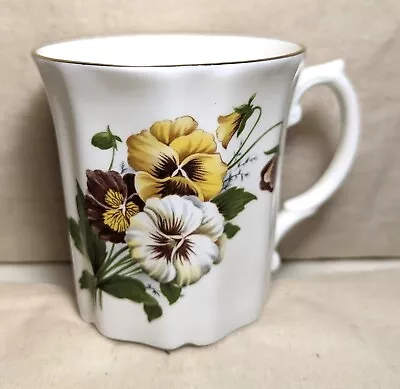 Buy Royal Grafton Bone China Tea Cup / Mug, Pansies, Made In England • 16.06£