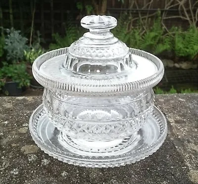 Buy Antique Irish Waterford Cut Glass Crystal Sweetmeat Jar With Original Dish • 100£