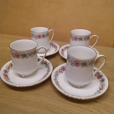 Buy Paragon China Ltd Belinda Fine Bone China Coffee Cups And SaucersX4 Floral Trim. • 11.50£