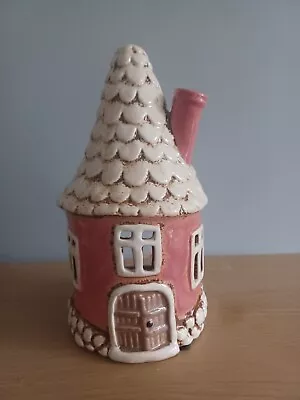 Buy Village Pottery  Large Pink Round Heart House Tea Light Holder 22cm *NEW RANGE* • 21.95£