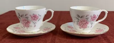 Buy 2 Duchess Bone China Duos, Cups & Saucers, Pink Roses  • 4£