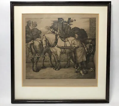 Buy Antique Etching George W Rhead 1855-1920 Midday Rest After G F Watts C1887 Frame • 149£