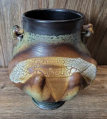 Buy Vintage Earth Wrap Lava Glaze/Crackle Vase/Planter  • 26.55£