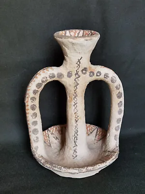 Buy Vintage Berber Kabyle Pottery Candelstick Holder • 94.37£