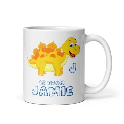 Buy Personalised DINOSAURS PLASTIC MUG FOR KIDS / ADD YOUR NAME • 8.97£