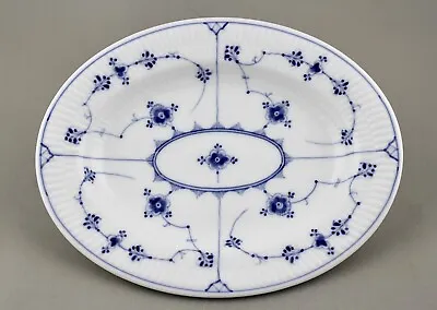 Buy Antique Royal Copenhagen Blue Fluted Plain 25cm 10  Oval Platter 96 C.1894 Mint! • 125£
