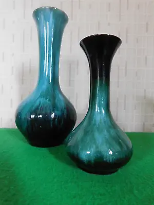 Buy 2no MID-CENTURY MODERN VINTAGE BLUE MOUNTAIN  POTTERY BMP VASES CANADA • 19.75£