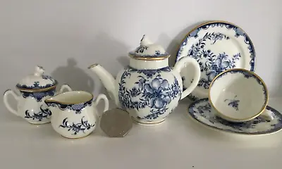 Buy Rare Antique Blue & White 1930’s Small Miniature Royal Worcester Tea Set For One • 185£