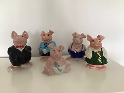 Buy NatWest 1980s Set Of 5 Piggy Bank Money Boxes With Stoppers And Wade Marks • 80£