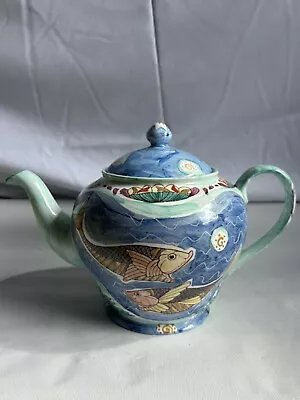 Buy Rare Mac Products Hand Painted Fine Bone China Fish Teapot • 5.99£