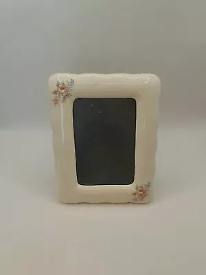 Buy Vtg Ceramic Photo Frame Pink Blue Flowers Faux Crazing 3.5  X 5  Shabby Chic • 9.45£