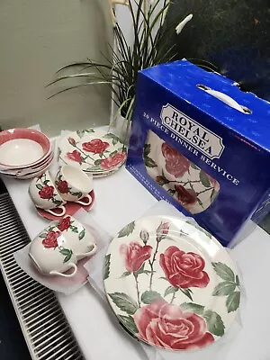Buy Royal Chelsea Vintage Pink Roses  China Floral Dinner Service 20 Pcs Plates/bowl • 24.95£