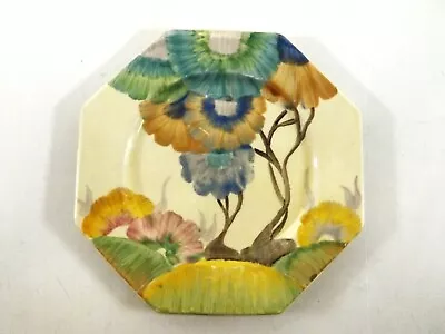 Buy Clarice Cliff Tea Plate In The Rhodanthe Pattern / Octagonal Shape Ref 1252/1 • 35£