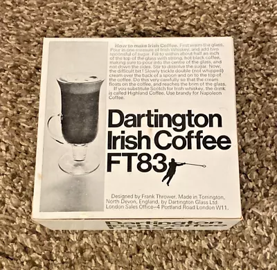 Buy Dartington Irish Coffee Glasses FT83 Designed By Frank Thrower Made In England • 12.99£