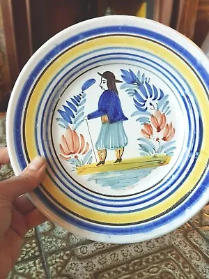 Buy HB Henriot Quimper France Pottery Plate Antique Old • 15£