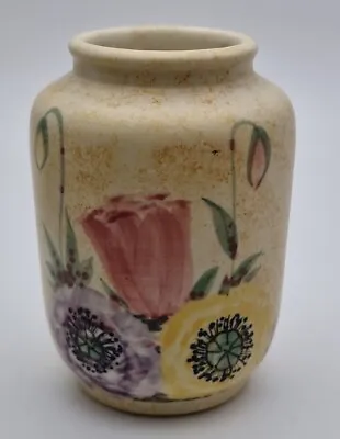 Buy SMALL ART DECO E RADFORD HAND PAINTED FLORAL 4 1/2'' VASE C.1930's - PERFECT • 14.99£