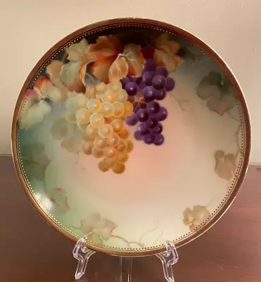 Buy Vintage Thomas Sevres Bavaria Cabinet Plate Of Grapes Signed By Harris 8 1/2” D • 21.35£