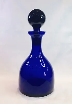Buy Vintage Thomas Webb? Bristol Cobalt Blue Glass Spirit Decanter With Stopper • 39£