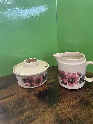 Buy Lord Nelson Pottery New Dawn Pink Floral Sugar Bowl Milk Jug • 12£