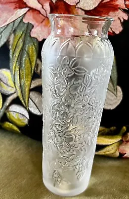 Buy Lalique France Bougainvillea Blossoms Frosted Glass Vase Excellent Pre Owned • 213.13£