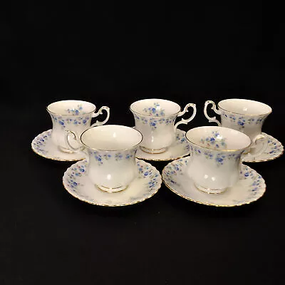 Buy Royal Albert Footed Mini 5 Sets Cups Saucers Montrose Memory Lane Gold 1965-2007 • 108.35£