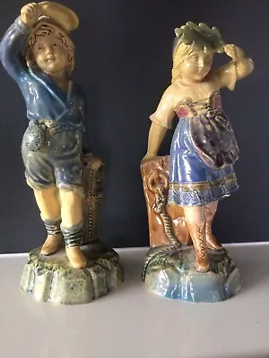 Buy Lovely Antique Brothers Urbach Austrian Figures Of Children • 40£