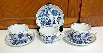 Buy (3) Blue Danube China Tea Cup Saucer Sets Blue Onion Japan • 21.14£